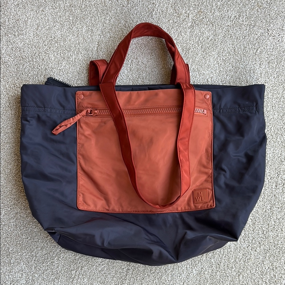 Madewell Gray & Rust Tote Bag